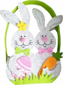 Húsvéti kosár Filc nyuszi szürke