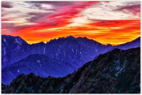 Poszterek 120x80 Hegyi táj nyugattal