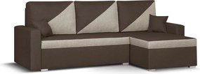 ASTRA2 Kinyitható sarokkanapé Sötétbarna/bézs