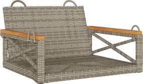 vidaXL szürke polyrattan hintapad 63 x 62 x 40 cm