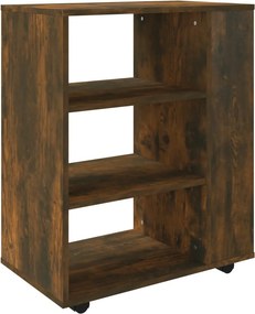 vidaXL füstös tölgy színű szerelt fa kerekes szekrény 60 x 35 x 75 cm