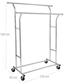 Mobil álló kabátfogas LINEA, ezüstszínű