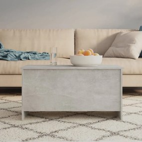 betonszürke szerelt fa dohányzóasztal 102 x 55,5 x 52,5 cm