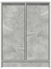 betonszürke szerelt fa tálalószekrény 57x34x76 cm