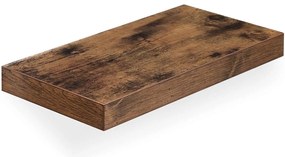 Lebegő fali polc, rusztikus barna 40x20x3cm