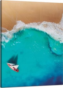 Vászonkép Vitorlás Víz Hullámok Part 50x70 cm Ideális ajándék