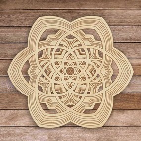 Több rétegű, akár 90 x 100 cm-es fa mandala Harmony