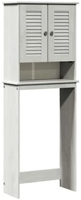 WC Szekrény polcokkal VIGO Fehér 60 x 27 x 161 cm Tömör fenyőfa