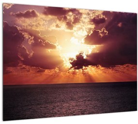 A nap képe a felhők mögött (üvegen) (70x50 cm)