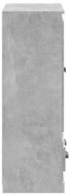 betonszürke szerelt fa magasszekrény 60x35,5x103,5 cm
