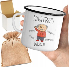 Zománcozott Bögre Nyomott Mintával A Legjobb Nagypapának Ajándékba