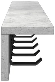 Fali Kabáthorog Beton szürke 80 x 10.5 x 10.5 cm Faanyag