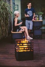 Zahradní gril / ohniště CUBE, černá - Höfats