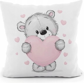 Párnahuzat Valentin nap maci párnahuzat 40x40 cm