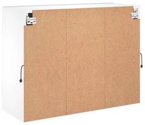 fehér falra szerelhető TV-szekrény LED-lámpákkal 78,5x30x60,5cm