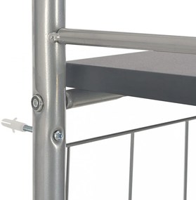 3 részes fekete MDF és acél összecsukható étkezőszett tárolóval
