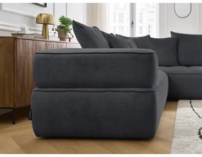 Sötétszürke zsenília sarokkanapé (jobb oldali-L alakú) Whesley – Bobochic Paris