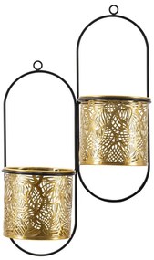Fém fali függő virágcserép tartó ø 14 cm (magasság 48 cm) Double Hong – Mauro Ferretti