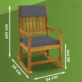 Deuba Hinta fa fotel - szürke párnák