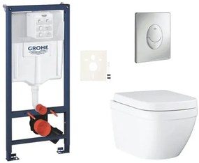 Fali WC-garnitúra világos falakra / falra szerelhető Grohe Euro Ceramic SIKOGRSEUSAP00