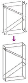 antracitszürke hidegen hengerelt acél tűzifatároló 60x25x100 cm