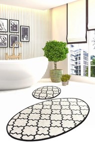 Kupa 2 db Fürdőszobai szőnyeg, Chilai, 50x60 cm/60x100 cm, fehér
