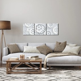 Kép - fogaskerekek (órával) (90x30 cm)
