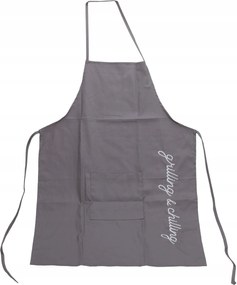 Grill kötény pamut, szürke