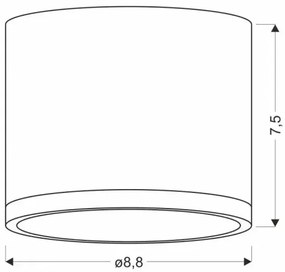 LED spotlámpa TUBA LED/9W/230V fekete/arany