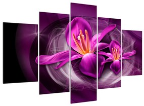 Modern kép - lila virágok (150x105 cm)