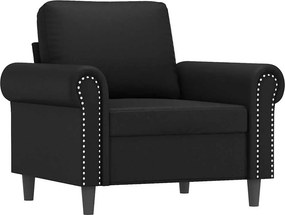 vidaXL fekete műbőr kanapéfotel 60 cm