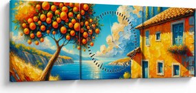 Kép - Ház narancsokkal II. (órával) (90x30 cm)