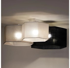 Duolla - Felületre szerelhető csillár ROLLER TRIO HEX 3xE27/15W/230V fekete/szürke/fehér