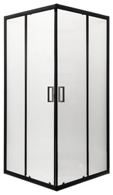 Soho Square Black 90 szögletes zuhanykabin zuhanytálca nélkül
