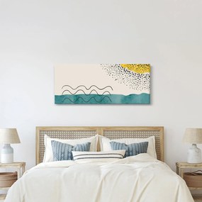 Kép - Absztrakt festmény a strandról N⁰1 (120x50 cm)