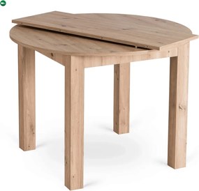 szett étkezőasztal HARRY 102-142 cm artisan tölgy és 4 szék FREDY szürke