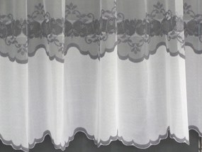 Mg Függöny 573/112 FEHÉR/szürke 107cm Alagúttal 0,5M