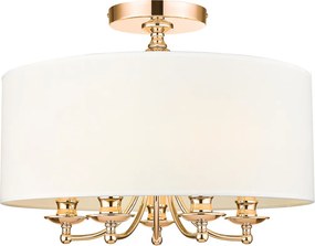 COSMOLIGHT C05442AU-WH ABU DHABI Ernyős Mennyezeti Lámpa Fehér, Arany E14 IP20