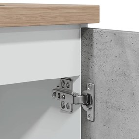 betonszürke szerelt fa mosogató alsószekrény 80 x 46 x 81,5 cm