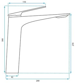 REA-B0493 - AVALON 30 cm-es mosdócsaptelep, szálcsiszolt réz