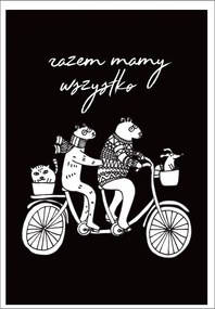 Poszter Keret Nélkül Valentin napi ajándék Család Együtt P2605_30x40