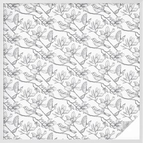 Szélvédőfólia Ablak Adatvédelem Madarak és virágok 100x100