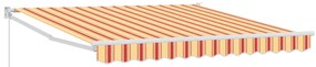 Kézi Behúzható Napellenző Sárga és Narancs 300x250 cm