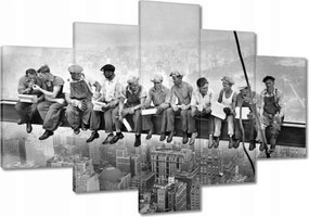 Festmények 120x80 Munkások a gerendán Ebéd