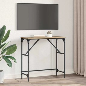 Konzolasztal kézműves tölgy 75 x 32 x 75 cm Faanyag