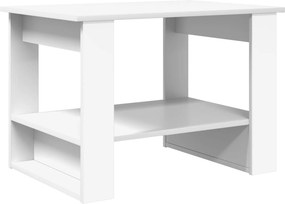 vidaXL Dohányzóasztal Fehér 72 x 50 x 50 cm Faanyag