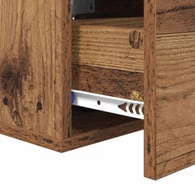 Éjjeliszekrény fiókkal 2 pcs Régi fa 35 x 35 x 20 cm Faanyag