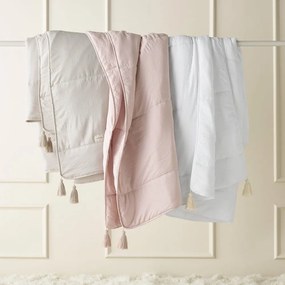 Noemi Bézs színű ágytakaró bojtokkal 240 x 260 cm