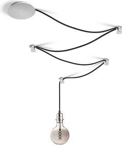 RENDL SPIDER I függesztő készlet fekete króm 230V LED E27 15W