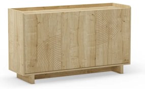Natúr színű komód tölgyfa dekorral 140x80x40 cm Daira – Marckeric